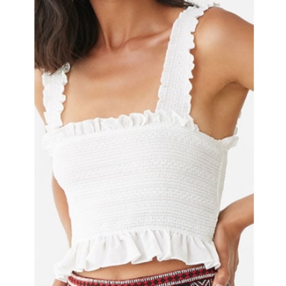 Forever 21 Smocked Crop Top